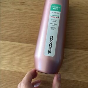 Corkcicle Stemless Flute in Metallic Rose Gold